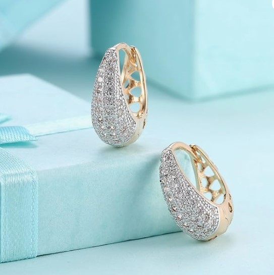 Gold Plated Crystal Earrings